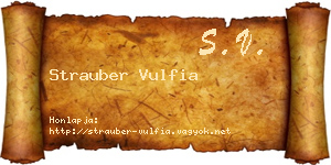 Strauber Vulfia névjegykártya